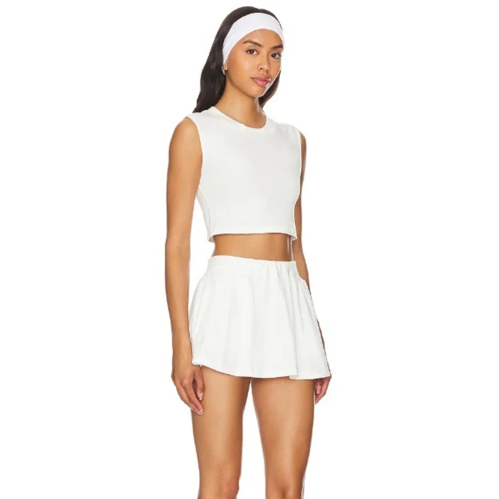 Free People Movement® (Women's XL) Hot Shot™ Sleeveless Cropped Top in White